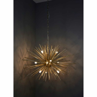 Modern Style Living Room Brushed Gold Effect 9 Pendant Light 62cm Diameter