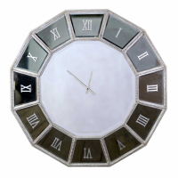 Sunburst Metal Mirror Clock