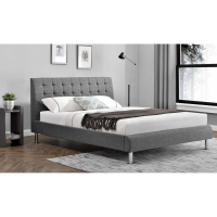 Lyra Fabric Bed 4' 6 Charcoal