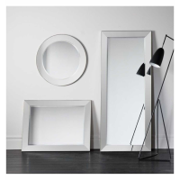 Modern Wide Silver Mirror Framed Rectangular Bedroom Wall Mirror 106.5 x 81cm