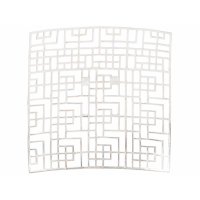 Timor Silver Grid Square Wall Art