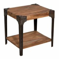Urban Chic Industrial Metal Framed Coffee Table With Shelf