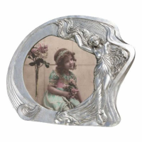 Art Nouveau Silver Gilt Leaf Photo Frame