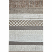 Labrede Hand Woven Pit Loom Charcoal And Ivory 160x230cm Hemp Rug
