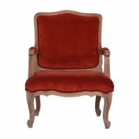 Rust Velvet French Style Chair