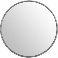 Patterdale Round Mirror Brushed Grey Finish 90cm diameter
