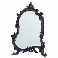 Black Clay Paint Table Mirror