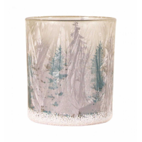 Tealight Holder Frstd Blue (3pk)