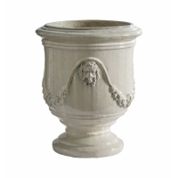 Extra Large Lion Head Oatmeal Glaze Ceramic Planter Pot 56cm Diameter 66cm Tall