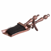 Hearth Tidy Set In Copper Effect Finish