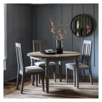 Round Extending Dining Table Grey