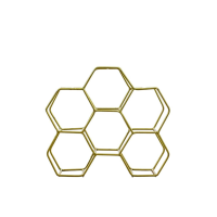 Gold Honeycomb Wine Rack Large