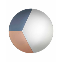 Tinted Glass Circle Mirror