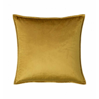Velvet Oxford Cushion Gold