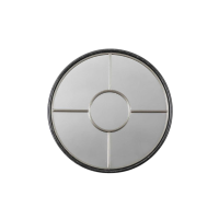 Size mm 554 Black Silver Rocca Round Mirror Silver Small