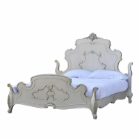 French Style Boudoir Provence Silver 5Ft King Size Bed