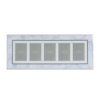 Grey Marble 5 Aperture Horizontal Photo Frame (4inx6in)