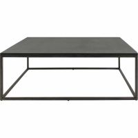 Kirkstone Iron Coffee Table Oak Finish With Galaxy Slate Top Large 140x81x43cm