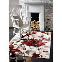 Origins Watercolour Floral Red 80x150
