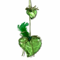 Green Heart With Feathers
