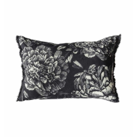Floral Cushion Black