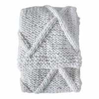 Knit Diamond Throw Cream