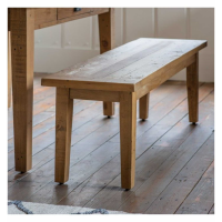Modern Style Elveden Recycled Natural Pinewood Dining Room Bench 45x140cm