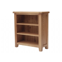 Light Natural Solid Oak Low Open Bookcase Modern Living Room Furniture