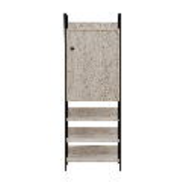 Modern Style Distressed Ash Oak Wood 1 Door 3 Shelf Storage Cabinet 180 x 63.8cm