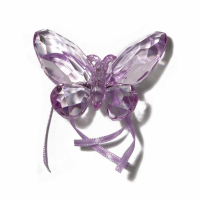 Lilac Butterfly With Ribbon