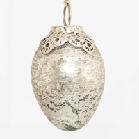 The Noel Collection Mercury Small Oval Crested Bauble
