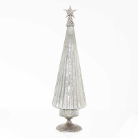 The Noel Collection Footed Glass Decorative Tree Large