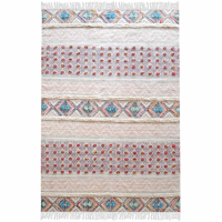Amble Hand Woven Pit Loom Multi Colour Pattern 160x230cm Cotton Rug