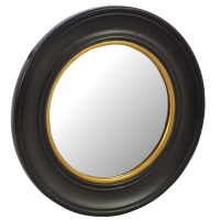 Black Round Mirror