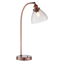 Copper Clear Glass Hansen Table Lamp Copper