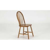 Windsor Honey Lacquered Natural Wooden Spindle Back Kitchen Dining Chair 94x46x49cm