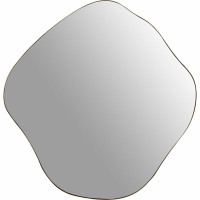Organic Metal Framed Mirror Aged Champagne Finish Small 59x61cm
