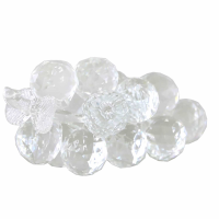 Medium Clear Crystal Grape Decoration
