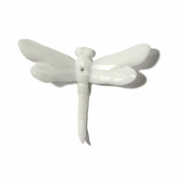 Solid White Dragonfly With Spike