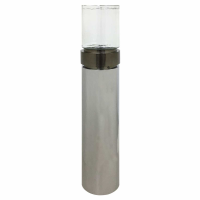 Knutsford Floor Hurricane Metallic Black Nickel and Chrome 102cm height