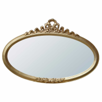 Overmantle Oval Gold Ribbon Mirror