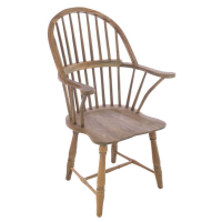 Vintage Traditional Mahogany Wood Stripped Back Armchair in Natural