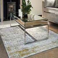 Rug Guru Modern Rectangular Persia Gold Viscose Floor Rug 160x230cm