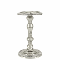 Small Glitz Nickel Pillar Candle Holder
