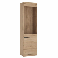 Kensington Tall Narrow 2 Door Glazed Display Cabinet (RHD)
