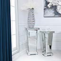 Modern Classic Mirrored Glass Decorative Large Pedestal Stand 80 x 30cm