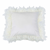 45 X 45 White Feather Edge Cushion