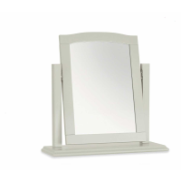 Ashby Soft Grey Painted Modern Vanity Swivel Dressing Table Mirror 52 x 53cm