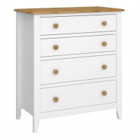 Heston 4 Drawer Chest White And Pine