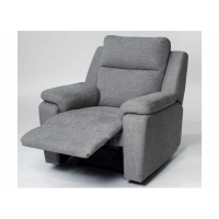 Retro Style Jackson Elephant Grey Fabric Living Room Recliner Lounge Chair 102x96cm